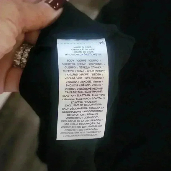 LAUREN RALPH LAUREN BLACK MAXI SHORT SLEEVE DRESS SIZE S - Picture 5 of 5